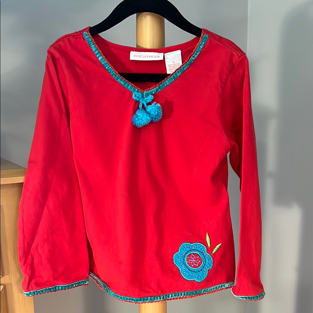 Red and Blue Long Sleeve Tees Casual Collection size 5
